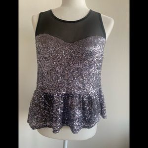 Akira red label sequin top